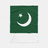 Flagge Pakistans Fleecedecke (Vorderseite)