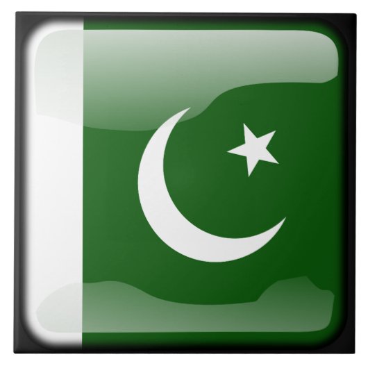 Flagge Pakistans Fliese (Vorderseite)