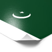 Flagge Pakistans Fotodruck (Ecke)