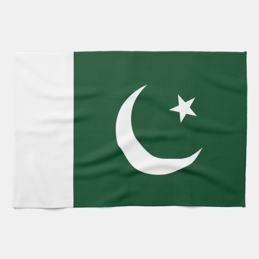 Flagge Pakistans Geschirrtuch (Horizontal)
