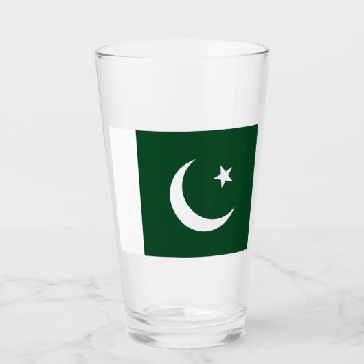 Flagge Pakistans Glas (Vorderseite)