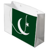 Flagge Pakistans Große Geschenktüte (Rückseite Schrägansicht)
