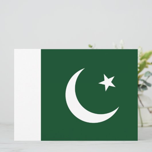Flagge Pakistans Karte (Stehend Vorderseite)