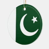 Flagge Pakistans Keramik Ornament (Links)