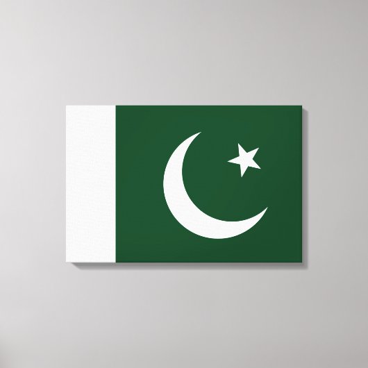 Flagge Pakistans Leinwanddruck (Vorderseite)