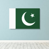 Flagge Pakistans Leinwanddruck (Insitu (Holzboden))