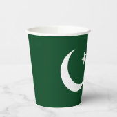 Flagge Pakistans Pappbecher (Links)