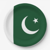 Flagge Pakistans Pappteller (Vorderseite)