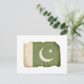 Flagge Pakistans Postkarte (Stehend Vorderseite)
