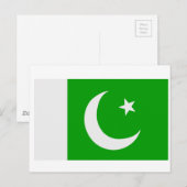 Flagge Pakistans Postkarte (Vorne/Hinten)