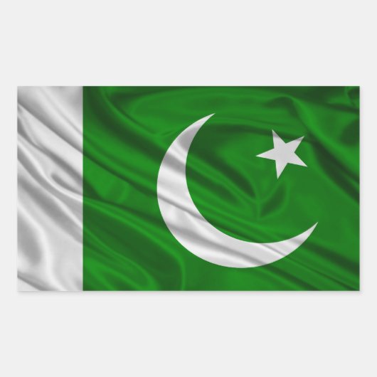 Flagge Pakistans Rechteckiger Aufkleber (Vorderseite)