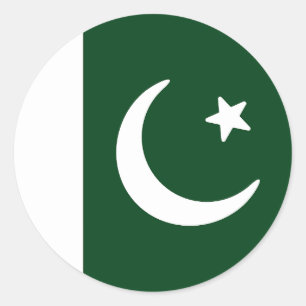 Flagge Pakistans Runder Aufkleber