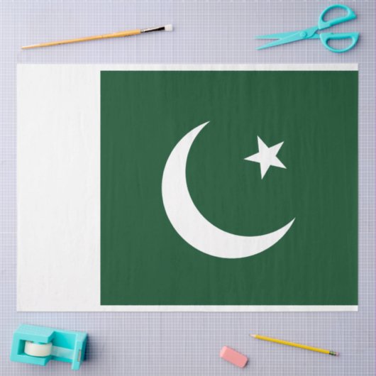 Flagge Pakistans Seidenpapier (Basteln)