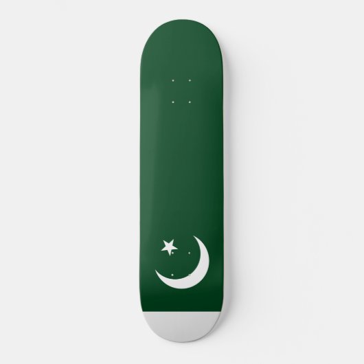 Flagge Pakistans Skateboard (Vorderseite)