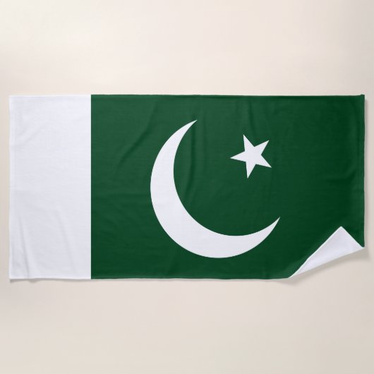 Flagge Pakistans Strandtuch (Vorderseite)
