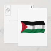 Flagge Palästinas Postkarte (Vorne/Hinten)