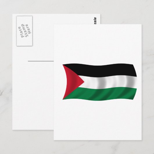 Flagge Palästinas Postkarte (Vorne/Hinten)