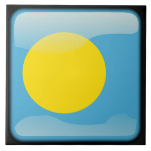 Flagge Palaus Fliese