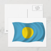Flagge Palaus Postkarte (Vorne/Hinten)