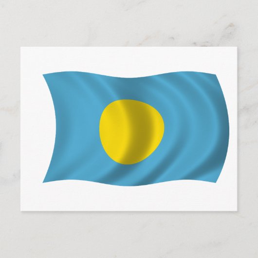 Flagge Palaus Postkarte (Vorderseite)