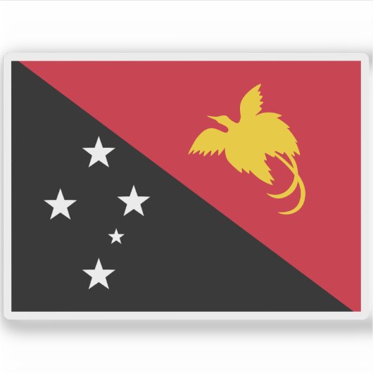 Flagge Papua - Neue Guinea Aufkleber (Vorderseite)