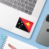 Flagge Papua - Neue Guinea Aufkleber (Laptop mit iPhone)