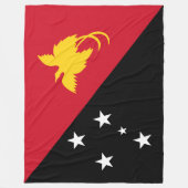 Flagge Papua - Neue Guinea Fleecedecke (Vorderseite)