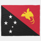 Flagge Papua - Neue Guinea Fleecedecke (Vorderseite (Horizontal))