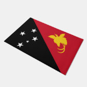 Flagge Papua - Neue Guinea Fußmatte (Schrägansicht)