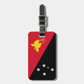 Flagge Papua - Neue Guinea Gepäckanhänger (Vorderseite vertikal)