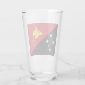 Flagge Papua - Neue Guinea Glas (Rückseite)