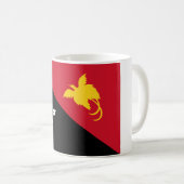 Flagge Papua - Neue Guinea Kaffeetasse (VorderseiteRechts)
