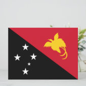 Flagge Papua - Neue Guinea Karte (Stehend Vorderseite)