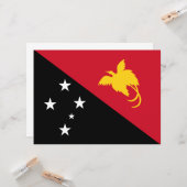 Flagge Papua - Neue Guinea Karte (Vorderseite/Rückseite Beispiel)