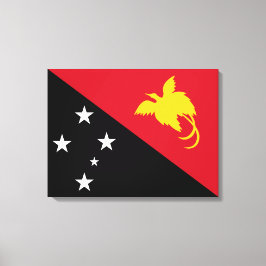 Flagge Papua - Neue Guinea Leinwanddruck
