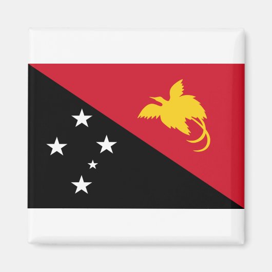 Flagge Papua - Neue Guinea Magnet (Vorne)