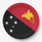 Flagge Papua - Neue Guinea Pappteller (Vorderseite)
