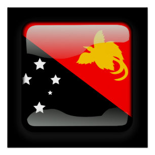 Flagge Papua - Neue Guinea Poster