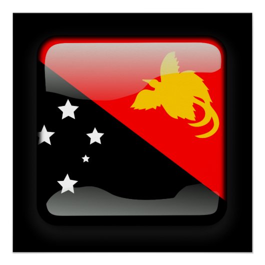 Flagge Papua - Neue Guinea Poster (Vorderseite)