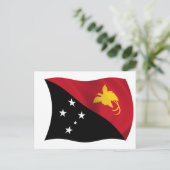 Flagge Papua - Neue Guinea Postkarte (Stehend Vorderseite)