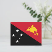 Flagge Papua - Neue Guinea Postkarte (Stehend Vorderseite)