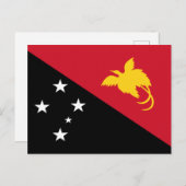 Flagge Papua - Neue Guinea Postkarte (Vorne/Hinten)
