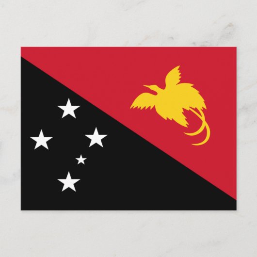 Flagge Papua - Neue Guinea Postkarte (Vorderseite)