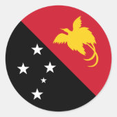 Flagge Papua - Neue Guinea Runder Aufkleber (Vorderseite)