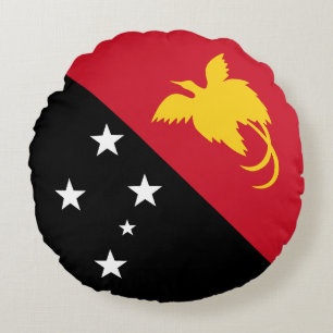 Flagge Papua - Neue Guinea Rundes Kissen