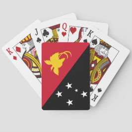 Flagge Papua - Neue Guinea Spielkarten