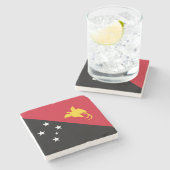 Flagge Papua - Neue Guinea Steinuntersetzer (Seitenansicht)