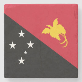 Flagge Papua - Neue Guinea Steinuntersetzer