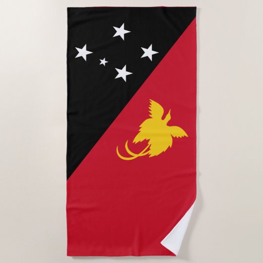 Flagge Papua - Neue Guinea Strandtuch (Vorderseite)