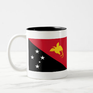 Flagge Papua - Neue Guinea Zweifarbige Tasse